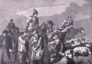 En födosöksfest, Cassells historia om kriget mellan Frankrike och Tyskland publicerad av Cassell and Company Limited, ca 1890 (litho) av German School