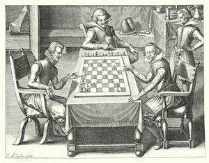 Ett parti schack (gravyr) av German School