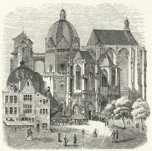 Aachen-katedralen (gravyr) av German School