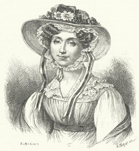 Adelaide, prinsessan av Orleans (gravyr) av German School