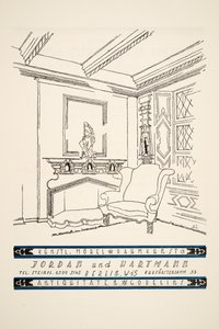 Annons för Jordan und Hartmann, från Styl, pub.1922 (pochoirtryck) av German School