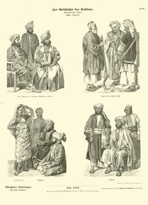 Afghanska dräkter, 1800-talet av German School