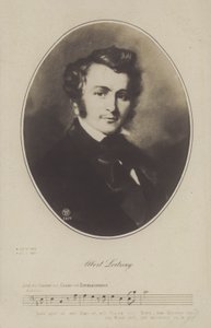 Albert Lortzing, tysk kompositör, skådespelare och sångare (litho) av German School