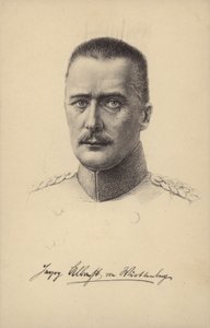 Albrecht, hertig av Württemberg, tysk prins och general under första världskriget (litografi) av German School
