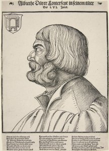 Albrecht Durer, 56 år (träsnitt) av German School