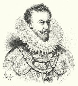 Alexander Farnese, hertig av Parma, guvernör i de spanska Nederländerna (gravyr) av German School