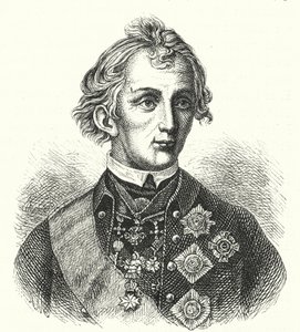 Alexander Suvorov, rysk general (gravyr) av German School