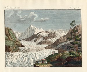 Alpernas glaciär av German School
