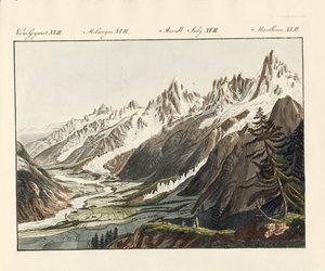 Alpernas glaciär av German School