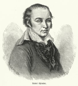 Andre Chenier, fransk poet (litho) av German School