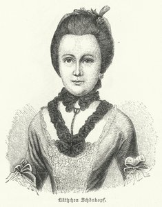 Anna Katharina Schoenkopf (1746-1810), inspiration till den tyske författaren Johann Wolfgang Goethes kärleksdikter Anttenlieder av German School