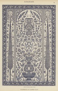 Arabian, Wainscot i glaserad lera (färg litho) av German School