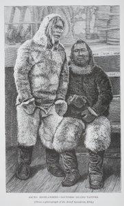Arctic Highlanders - Saunders Island Natives, pub. London 1886 (gravyr) av German School