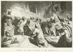 Arrestering av påven Paschal II av Henrik V av German School