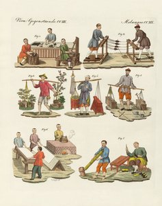 Konst och handarbeten i Kina (färgad gravyr) av German School