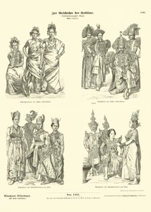 Kostymer för asiatiska skådespelare, sent 1800-tal av German School