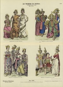 Kostymer för asiatiska skådespelare, sent 1800-tal av German School