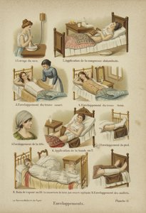 Bandage, omslag och kompresser (färg litho) av German School