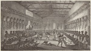 Bankett för kungen av Abessinien (gravyr) av German School