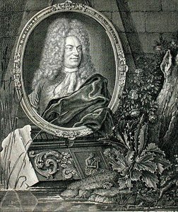 Barthold Heinrich Brockes (1680-1747) graverad av Wolffgang (gravyr) av German School