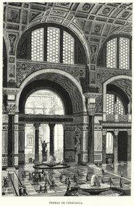 Caracalla-baden, Rom (litho) av German School