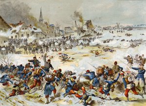 Slaget vid Bapaume, fransk-preussiska kriget, 3 januari 1870 av German School
