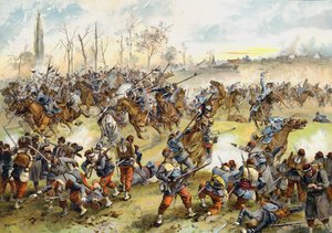 Slaget vid St Quentin, fransk-preussiska kriget, 19 januari 1871 av German School