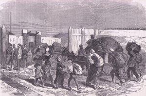 Att ta in grönsaker från förorterna, Cassells History of the War between France and Germany publicerad av Cassell and Company Limited, ca 1890 (litho) av German School