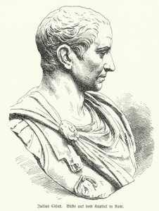 Byst av Julius Caesar (litho) av German School