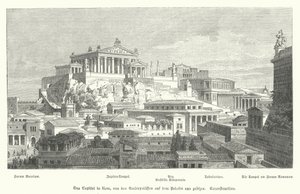 Capitoline Hill, antikens Rom (gravyr) av German School
