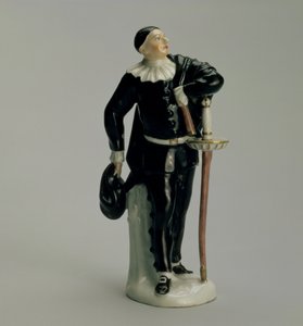 Kapten från Commedia dellArte-serien av Wenzel Neu (d.1774), för Kloster-Veilsdorf-fabriken, 1764-5 (porslin)