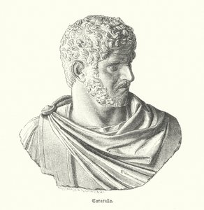 Caracalla, romersk kejsare (gravyr) av German School
