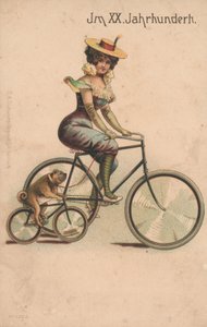 Kort som firar årsskiftet 1900 (lito i färg) av German School