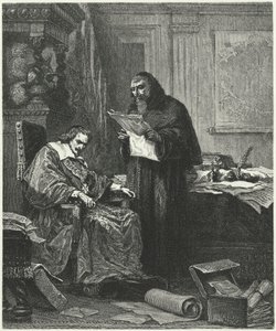 Kardinal Richelieu och hans förtrogne och agent Pere Joseph (gravyr) av German School
