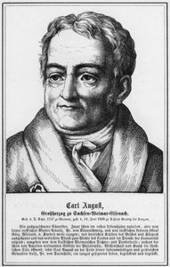 Carl August, storhertig av Sachsen-Weimar-Eisenach (gravyr) av German School