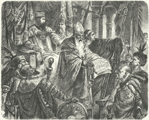 Casimir III av Polen proklamerar Wislicas stadga av German School