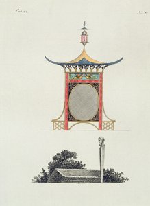 Chinese Garden Screen, från Recent New Ideas for the Garden, publicerad 1779 av German School