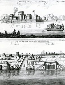 Kinesisk flytande by, 1600-talet av German School
