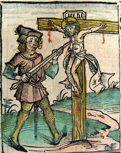 Christ Recrucified, publicerad i Nuremberg Chronicle, 1493 av German School