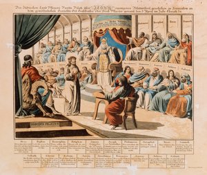 Kristus före Pilatus, utgiven av Riedel, Nürnberg, 1830 av German School
