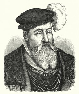 Christian III, kung av Danmark; och Norge (gravyr) av German School