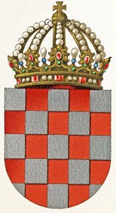 Kroatiens vapen, c.1898 av German School