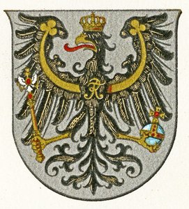Konungariket Preussens och senare provinsen Ostpreussens vapen, ca 1898 av German School