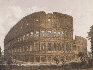 Colosseum, Rom (färglitografi) av German School