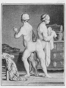 Konjoinerade tvillingar, ca 1777 (gravyr) av German School