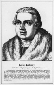 Conrad Peutinger (gravyr) av German School