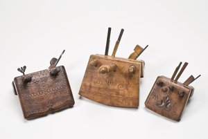 Coopers croze plans, daterade 1735, 1842 och tidigt till mitten av 1800-talet (serviceträd trä & metall) (se även 701102)