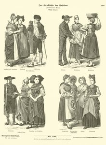 Kostymer från Alsace, 1800-talet av German School