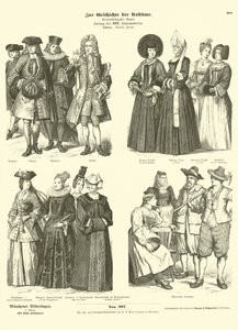 Dräkter från den schweiziska kantonen Zürich, tidigt 1700-tal