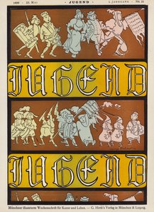Omslagsillustration för tidningen Jugend, 1896 av German School